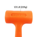 0.5Lb Orange Dead Blow Hammer Soft Rubber Unicast Non-Marring Mallet