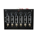 6 Gang DC 12V/24V Fused ON/OFF Toggle Switch Panel for Marine Boat Caravan