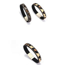 Fashion Simple Leopard Pattern Horse Hair Leather Bracelets Magnetic Clasp  I6X3