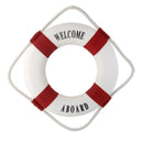Red 13.8" WELCOME LIFE BUOY RING PRESERVER NAUTICAL BOAT MARINE THEME DECORS