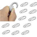 Marine 12pc Stainless Steel Egg Shape Spring Snap Hook Clip Link Quick Carabiner