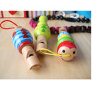 Baby Kids Children Random Lovely Wooden Cartoons Animal Whistle  Toys  Z