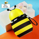 Cute Bee Water Bottle Glass BPA Free with Rope Heat Insulation Cup Set for  O1Y5