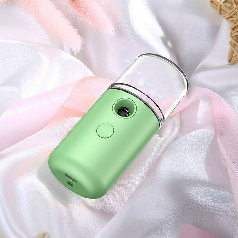30ml USB Face Skin Steamer Nano Humidifier Cool Mist Moisturizing Sprayer Green