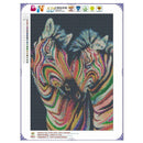 Colourful Zebras 5D DIY Full Drill Diamond Painting Embroidery Needlework