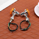 2pcs Universal Motorcycle Front Rear Turn Signals Indicators Amber Light