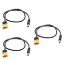 3pcs XT60 Male Bullet Connector to Male DC 5.5mm x 2.5mm DC5525 Power Cable for