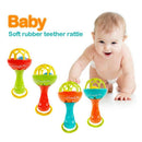Fun games baby soft rubber teether rattle rod multi-functional baby rattle st A2