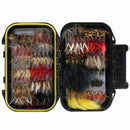 120pcs Fly Fishing Dry Flies Wet Flies Assortment Kit with Waterproof Fly B