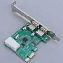 2 Port 5 Gbps Speed PCI-E To USB 3.0 HUB PCI  Expansion Card Adapter