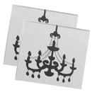 2pcs Frosted Chandelier Glass Coasters Drinks Bottle Placemat Cup Mat
