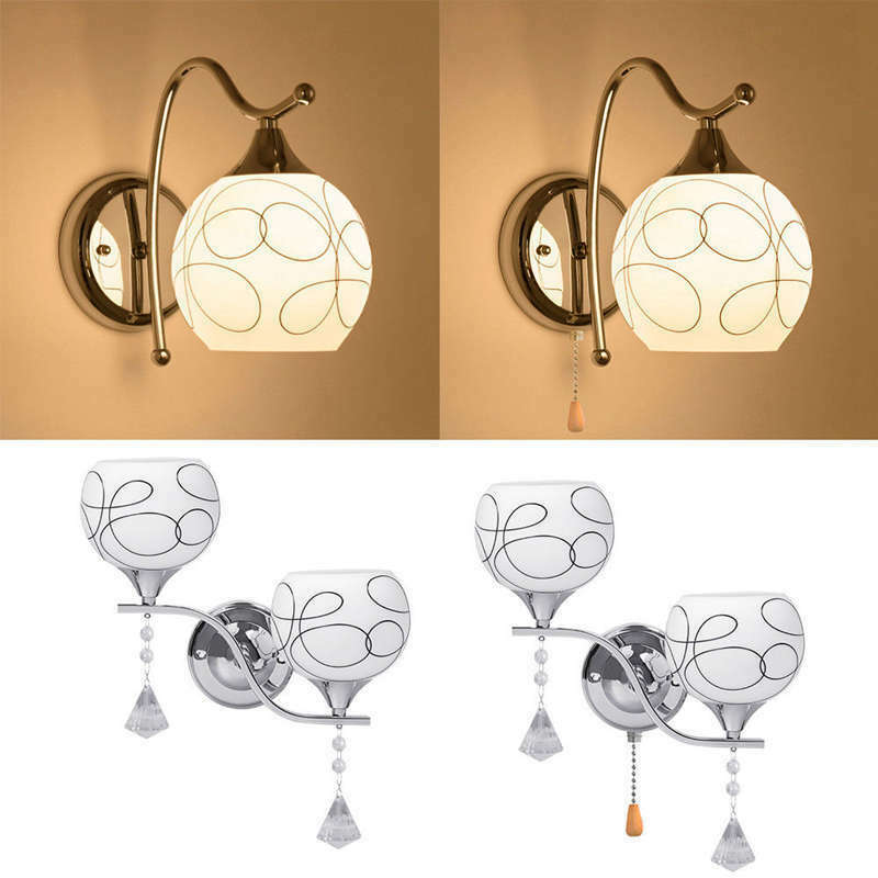 Modern Led Crystal Wall Light Lamp Hallway Porch Bedroom Sconce Lighting Fi C1O5