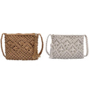 Women'S Single Shoulder Bag All-Match Summer Bag Paper Rope Hook Woven Bags