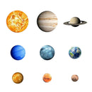 9Pcs/Set 9 Planet Solar System Fluorescent Wall Stick the Universe Planet G