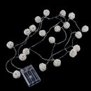 2.5M 20 Rattan Ball Led String Fairy Lights Christmas Tree Ornament Xmas Decor Z