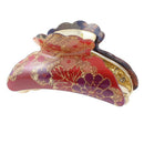 Tinsel Detail Plastic Hair Claw Clamp for Ladies G5T1