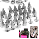 100x 14mm Cone Spikes Screwback Studs Leather Craft DIY Goth Punk Spot Practical