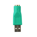 2Pcs PS/2 Female to USB Male Converter Adapter Adaptor For Mouse & Keyboard