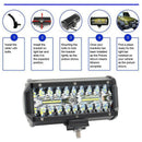 1X7Inch 400W LED Work Light Bar Flood Spot Beam Offroad 4WD SUV Driving Fog