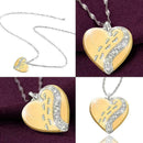 Fashion Women Jewelry Chain Heart Foot print Pendant Statement Necklace O6Z K2N9