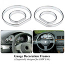4Pcs Car Front Dashboard Speedometer Gauge Decoration Frame Dial Rings Trim G6Y8