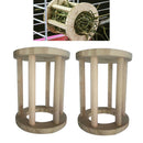 2pcs Durable Hay Feeder Natural Wood Hay Grass Rack for Rabbit Guinea Pig