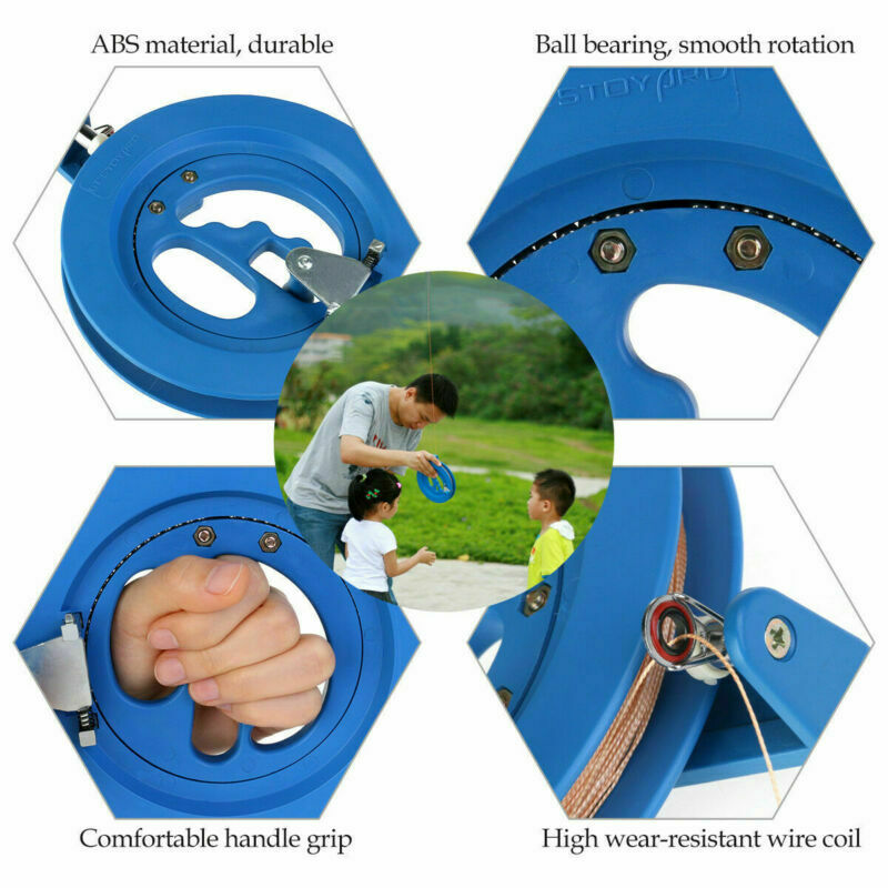 Outdoor Kite Line Winder Winding Reel Grip Wheel with flying Line String + Lock