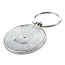 Keychain key ring metal Perpetual Calendar pattern