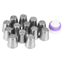 13pcs Icing Piping Tips Nozzles DIY Cake Fondant Decoration Baking Supplies