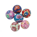 50 Assorted  Polymer Clay Round Spacer Beads for Jewellery Making 10mm