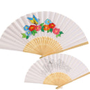 1Pc Kids DIY drawing toys craft blank paper hand fan children painting toysOZ