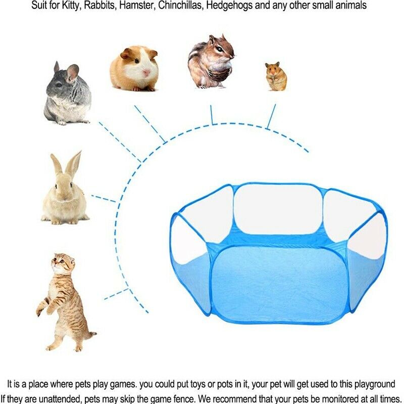 Pig Cage Rabbit Cage Indoor Playpen Perfect Size for Small Animal Pet Play  T1B9