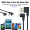 90 Degree 1.2m 4Ft USB2.0 Male to Micro USB Spring Charging Data Cable Wire #gib