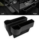 2 X Car Seat space Catcher Organiser Storage Box Pocket W/ Cup Holder Side H3V8