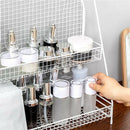 Home Double Layers Rack Metal Kitchen Bedroom Desk Organizer Seasoning Jar
