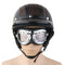 Motorcycle Motorbike Open Face Helmet Visor with Goggles - Brown