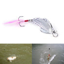 Sliver Metal Sequins Fishing Lure Spoon Lure  Hard Bait Hook FishingTackle 3C