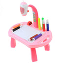 Kids Projector Painting Set-4 Lantern Slides,32 Patterns & 8 Water Pens