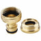 2 Pack Brass Garden Hose/Hosepipe Tap Connector 1/2 Inch and 3/4 Inch 2-in-