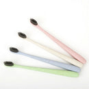 4Pcs Wheat Straw Bamboo Charcoal Soft Toothbrush Hygiene Eco-Friendly Oral  3C