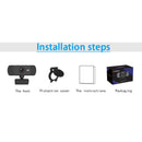 4MP Rotatable USB 2K 1080P Webcam with Mic Web Camera for  Laptop Video Calling
