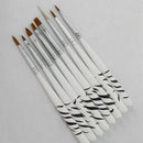 8 PCs nail art pen brush gel acrylic painting drawing dotting C4V6 p liner P6Q1