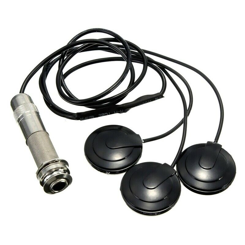 Universal Pickup Piezo 3 Transducer 6.35mm For Acoustic Guitar Ukulele Mand