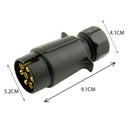 12V 7 Pin European Standard Trailer Caravan Towbar Socket Plug Connector Adapter