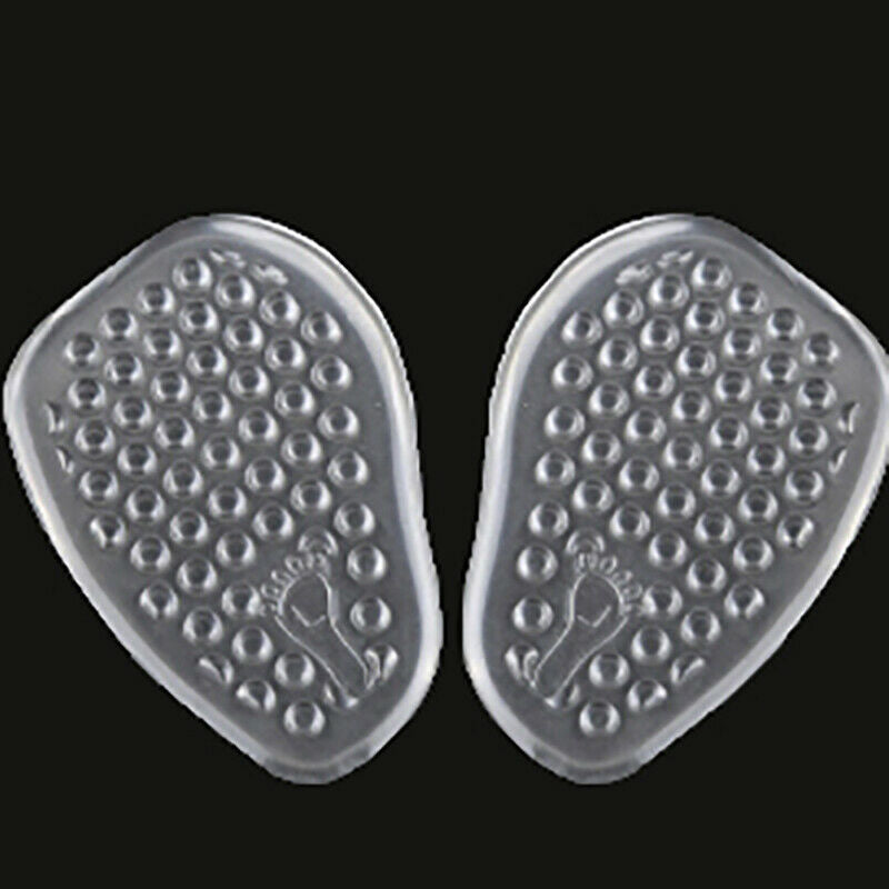 1 Pair Transparent Silicone Gel Cushion Insoles Massage Insert Half Size Pads Hn