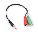 1PC 3.5 mm Stereo Audio Y-Splitter 2 Female to 1 Male Cable Adapter For Earphone
