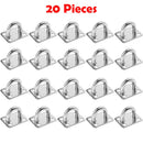 20xPad Eye Rectangle Plate Staple Ring Ceiling Hook Loop U-Shaped Design 35x30mm