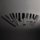 10Pcs Black Pro Salon Hair Styling Hairdressing Plastic Barbers Brush Combs A