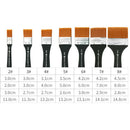 7pcs Lots Nylon Hair Brush Wooden Handle Wood Wall Paint Brushes Soft Head Tool