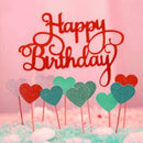 Kid Happy Birthday Cake Plugin Glitter Calligraphy Home Cake Bling Decor D6P0